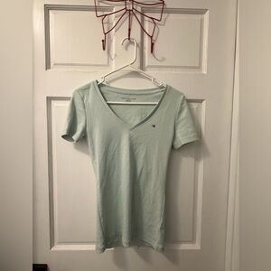 Tommy Hilfiger Women's Mint V-Neck Tee